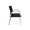 Lesro Newport 2 Seat Tandem Seating Metal Frame No Center Arms, Silver, MD Black Upholstery NP1501 - alternate 2